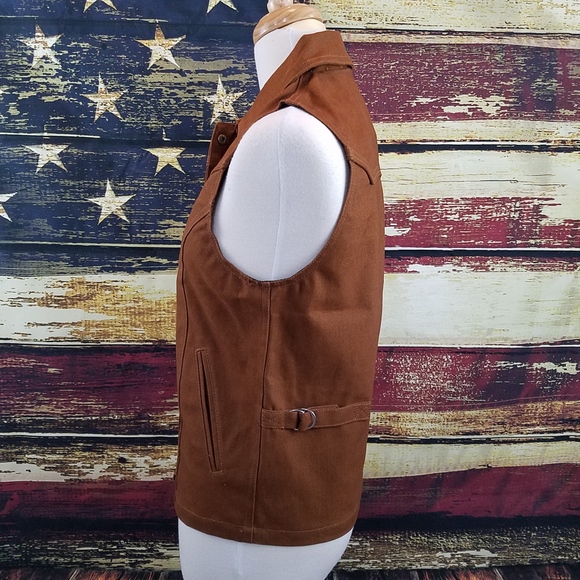 WYOMING TRADERS ARIZONA SNAP UP WESTERN VEST - CINNAMON - Picture 2 of 7